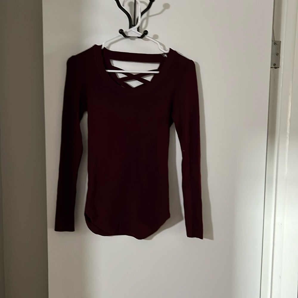 Burgundy Tunic Sweater